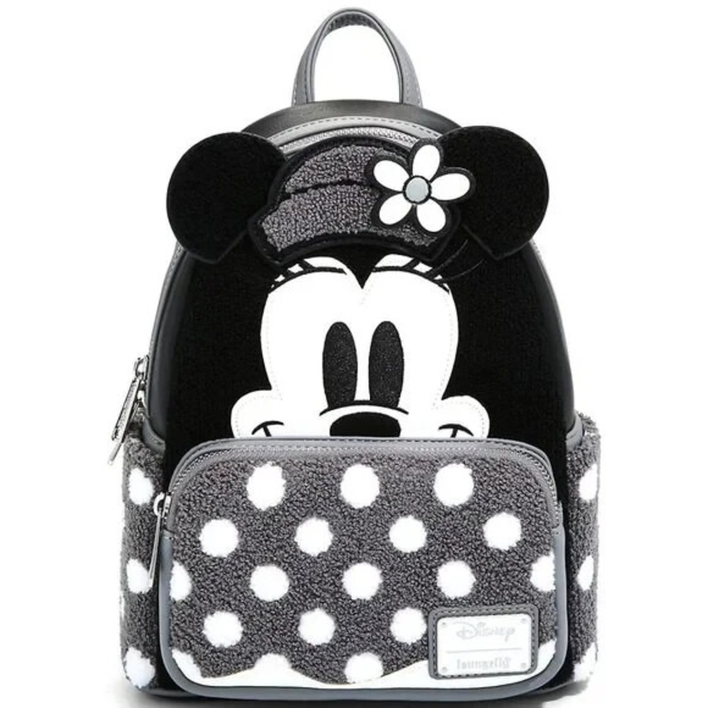 Loungefly Disney Minnie‎ Black n White Polka dots Mini Backpack Exclusive
